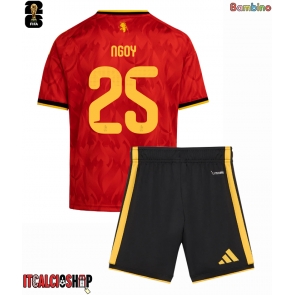 Belgio Nathan Ngoy #25 Prima Maglia Bambino Mondiali 2026 Manica Corta (+ Pantaloni corti)